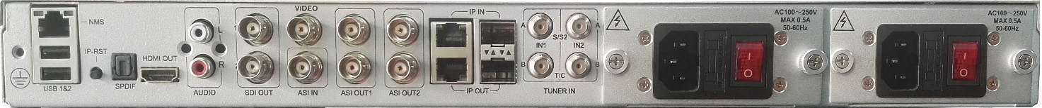 Double Channels DVB-C/S/S2/T/T2 SD/HD MPEG-2/H.264 IRD